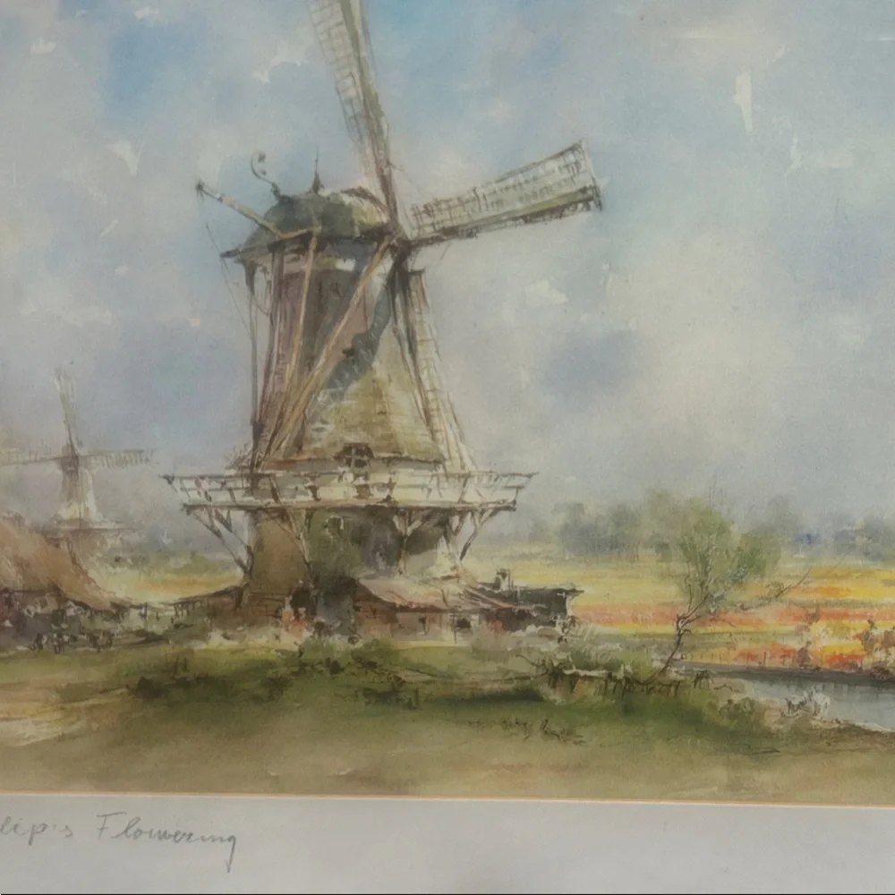 Framed Landscape Watercolor Art - Picture 3 of 5